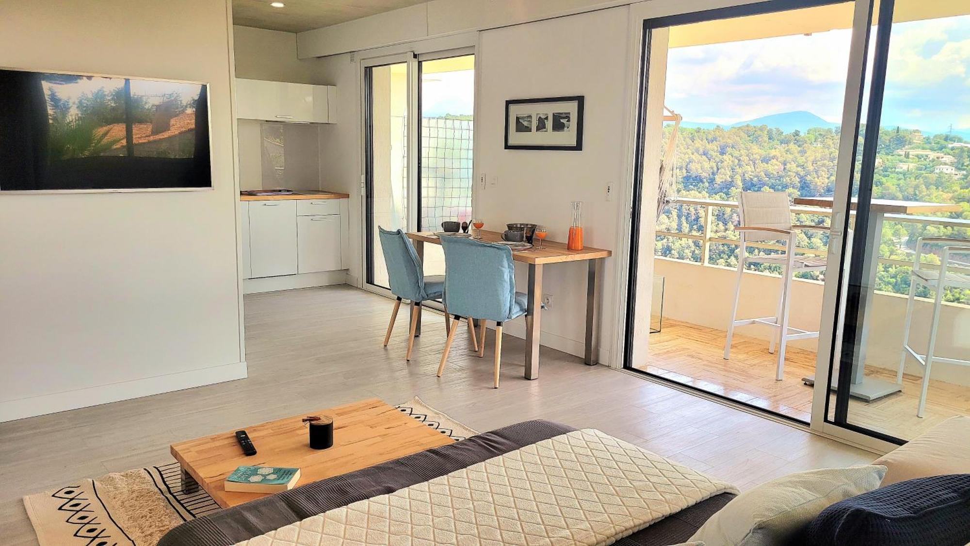 Studio Climatise, Vue Imprenable-Wifi Vence Exterior photo